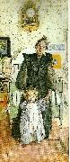 Carl Larsson karin och kersti painting